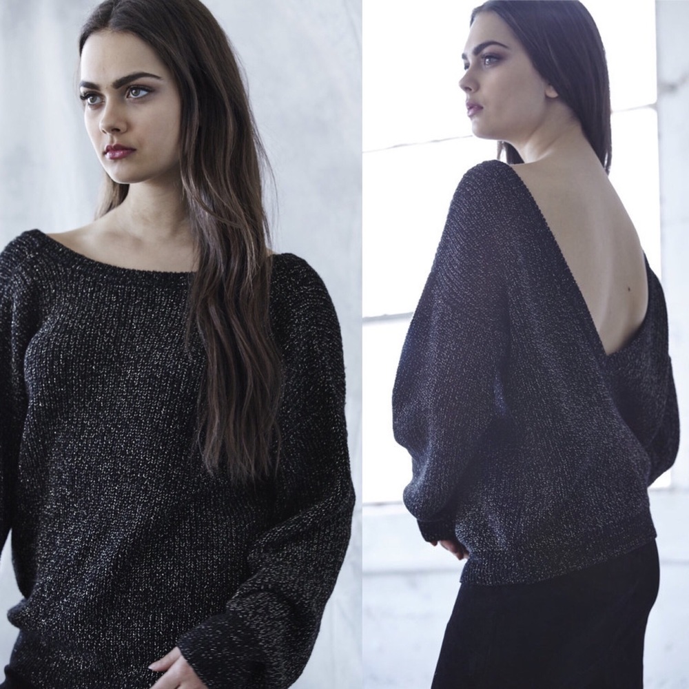 Callahan Sparkle V Back Sweater